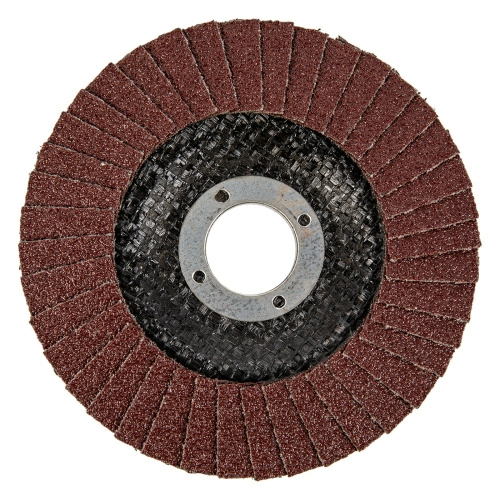 Круг лепестковый торцевой, конический, Р 80, 115 х 22,2 мм Сибртех