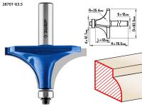 Фреза кромочная калевочная №1, 63,5мм, ЗУБР Профессионал