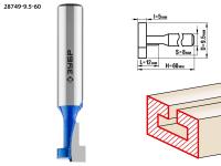 Фреза пазовая Т-образная №1, 9,5мм, ЗУБР Профессионал
