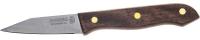 Нож LEGIONER "GERMANICA" овощной, тип "Solo" с деревянной ручкой, нерж лезвие 80 мм 