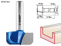 Фреза пазовая фасонная №7,  28, 6мм, рабочая длина-13мм, радиус-5мм, хв.-8 мм, ЗУБР Профессионал