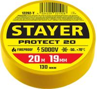 Желтая изолента ПВХ, 20м х 19мм STAYER Protect-20