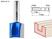 Фреза пазовая прямая,  20 мм, рабочая длина-19мм, хв.-8 мм, ЗУБР Профессионал