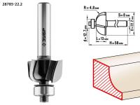 Фреза ЗУБР "ПРОФЕССИОНАЛ" кромочная калевочная №2, диаметр-22,2 мм