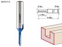 Фреза пазовая прямая,  4мм, рабочая длина-13мм, хв.-8 мм, ЗУБР Профессионал