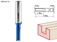 Фреза пазовая прямая,  6мм, рабочая длина-16мм, хв.-8 мм, ЗУБР Профессионал