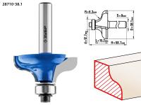 Фреза кромочная калевочная №8, 38,1мм, ЗУБР Профессионал