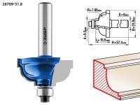 Фреза кромочная калевочная №7, 31,8 мм ЗУБР Профессионал