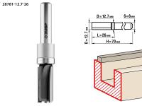 Фреза пазовая прямая с верхним подшипником, 12,7 мм, ЗУБР Профессионал