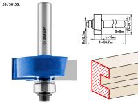 Фреза фальцевая,  38, 1мм, рабочая длина-13мм, хв.-8 мм, d-12, 7мм, ЗУБР Профессионал