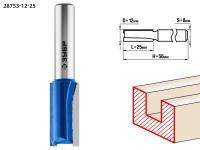 Фреза пазовая прямая,  12мм, рабочая длина-25мм, хв.-8 мм, ЗУБР Профессионал
