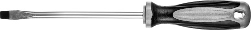 Отвертка MIRAX 25095-08-15, закаленный стержень, двухкомпонентная рукоятка, SL8x100 мм