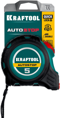 Профессиональная рулетка с автостопом KRAFTOOL AutoStop 5м / 19мм