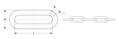 Цепь длиннозвенная, DIN 763, оцинкованная сталь, d=2мм, L=200м, ЗУБР Профессионал