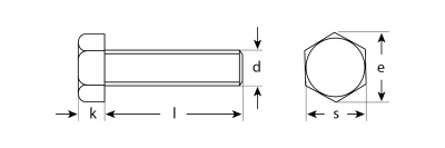 Болт ГОСТ 7798-70, M8 x 40 мм, 5 кг, кл. пр. 5.8, оцинкованный, ЗУБР