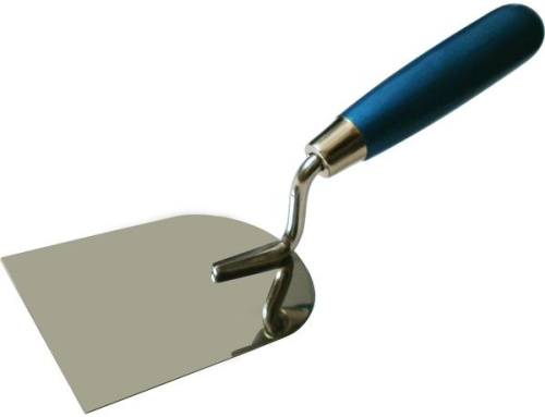 Кельма "лопатка" ПРОФИ 80х110 нержавеющая сталь,деревянная ручка Политех