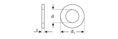 Шайба DIN 125A, 5 мм, 90 шт, оцинкованная, ЗУБР