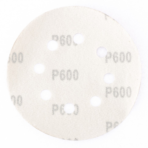 Круг абразивный на ворсовой подложке под "липучку", перфорированный, P 320, 125 мм, 5 шт. Matrix