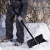 Лопата для уборки снега пластиковая, 490х325х1380 мм, стальной черенок// Palisad