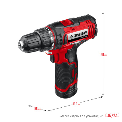 Дрель-шуруповерт ЗУБР ДШЛ-125-22