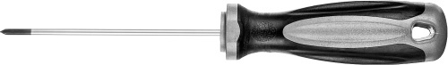 Отвертка MIRAX 25096-0-10, закаленный стержень, двухкомпонентная рукоятка, PH0x100 мм