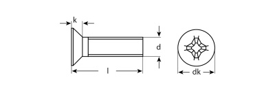 Винт DIN 965, M6 x 85 мм, 5 кг, кл. пр. 4.8, оцинкованный, ЗУБР