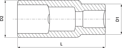 Головка торцевая свечная 1/2 DR, 16 мм Thorvik SPS1216