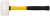Киянка резиновая белая, фиберглассовая ручка 50 мм ( 340 гр )