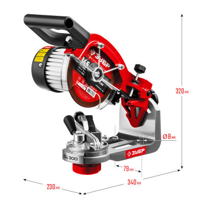 Заточной станок для пильных цепей, d145 мм, 230 Вт ЗУБР СЦ-300