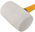 Киянка резиновая белая, фиберглассовая ручка 70 мм ( 680 гр )