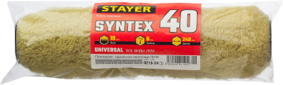 Ролик сменный SYNTEX 40, 240 мм, d=40 мм, ворс 18 мм, ручка d=6 мм, STAYER