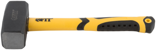 Кувалда кованая, фиберглассовая усиленная ручка, антивибрационные накладки, Профи 1,5 кг