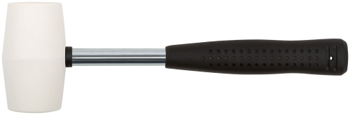 Киянка резиновая белая, металлическая ручка 45 мм ( 230 гр )