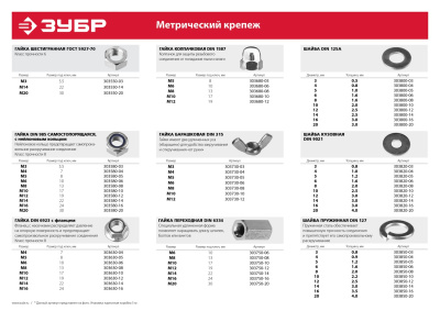 Гайка ГОСТ 5927-70, M14, 5 кг, кл. пр. 6, оцинкованная, ЗУБР