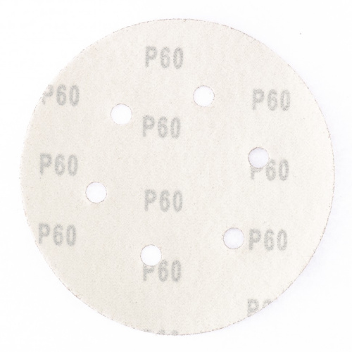 Круг абразивный на ворсовой подложке под "липучку", перфорированный, P 320, 150 мм, 5 шт. Matrix