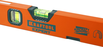 Уровень KRAFTOOL "PROKRAFT-M" коробч. магнит., 2 ампулы, 0, 5 мм/м, 400 мм 