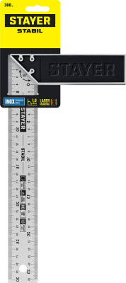 Столярный угольник STAYER Stabil 300 мм с нержавеющим полотном 3431-30_z02