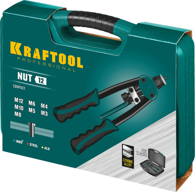 Резьбовой двуручный заклепочник в кейсе KRAFTOOL NUT-12