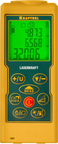 Дальномер лазерный LASER-KRAFT, дальность 5см - 70м, точность 1, 5мм, KRAFTOOL 34760