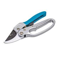 Секатор прямой рез, высокоуглеродистая сталь, храповый механизм, алюминиевые ручки , 205мм Yard