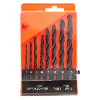 Набор сверл по металлу, 3-10 мм (через 1 мм), HSS, 8 шт.цилиндрический хвостовик Sparta