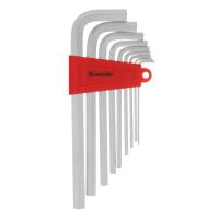 Набор ключей имбусовых HEX, 2–12 мм, CrV, 9 шт., удлиненные , сатин. Matrix