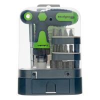 Отвертка Т-образная реверсивная с набором бит, торцевых головок, 33 предм.,CrV Сибртех