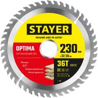 Диск пильный по дереву, оптимальный рез STAYER OPTIMA 230 x 32/30мм 36Т