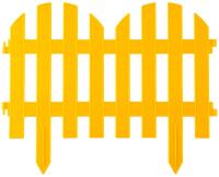 Забор декоративный GRINDA "ПАЛИСАДНИК", 28x300см, желтый 