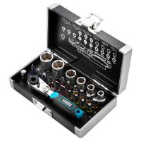 Набор бит и головок торцевых ,1/4", магнитный адаптер, сталь S2 пластиковый кейс, 26 предм. Gross