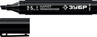 Клиновидный перманентный маркер с увелич объемом ЗУБР МП-300К черный, 2-5 мм