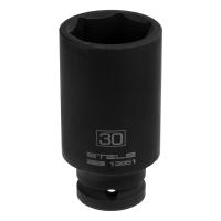 Головка ударная удлиненная шестигранная, 30 мм, 1/2", CrMo  Stels