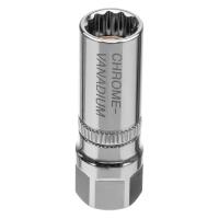 Головка торцевая свечная, магнитная,12-гранная, 14 мм, под квадрат 1/2"  Gross