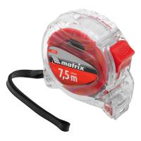 Рулетка Crystal, 7,5 м х 25 мм, корпус из поликарбоната Matrix